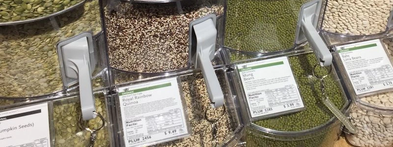 Beans in the bulk section at Whole Foods