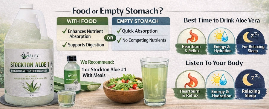 Should I have my aloe with food or on an empty stomach?