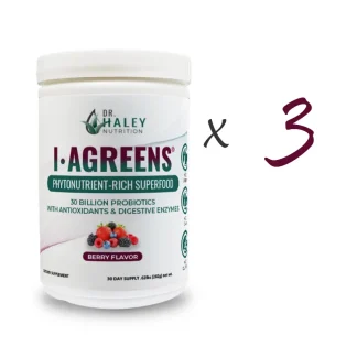 IaGreens Vegetable and Fruit Powder 30 servings Bundle of 3